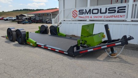 New 2025 FlatTrak by Belmont 7x22 HD Lay Flat Tilt Equipment Hauler w/ Hydraulic Jack