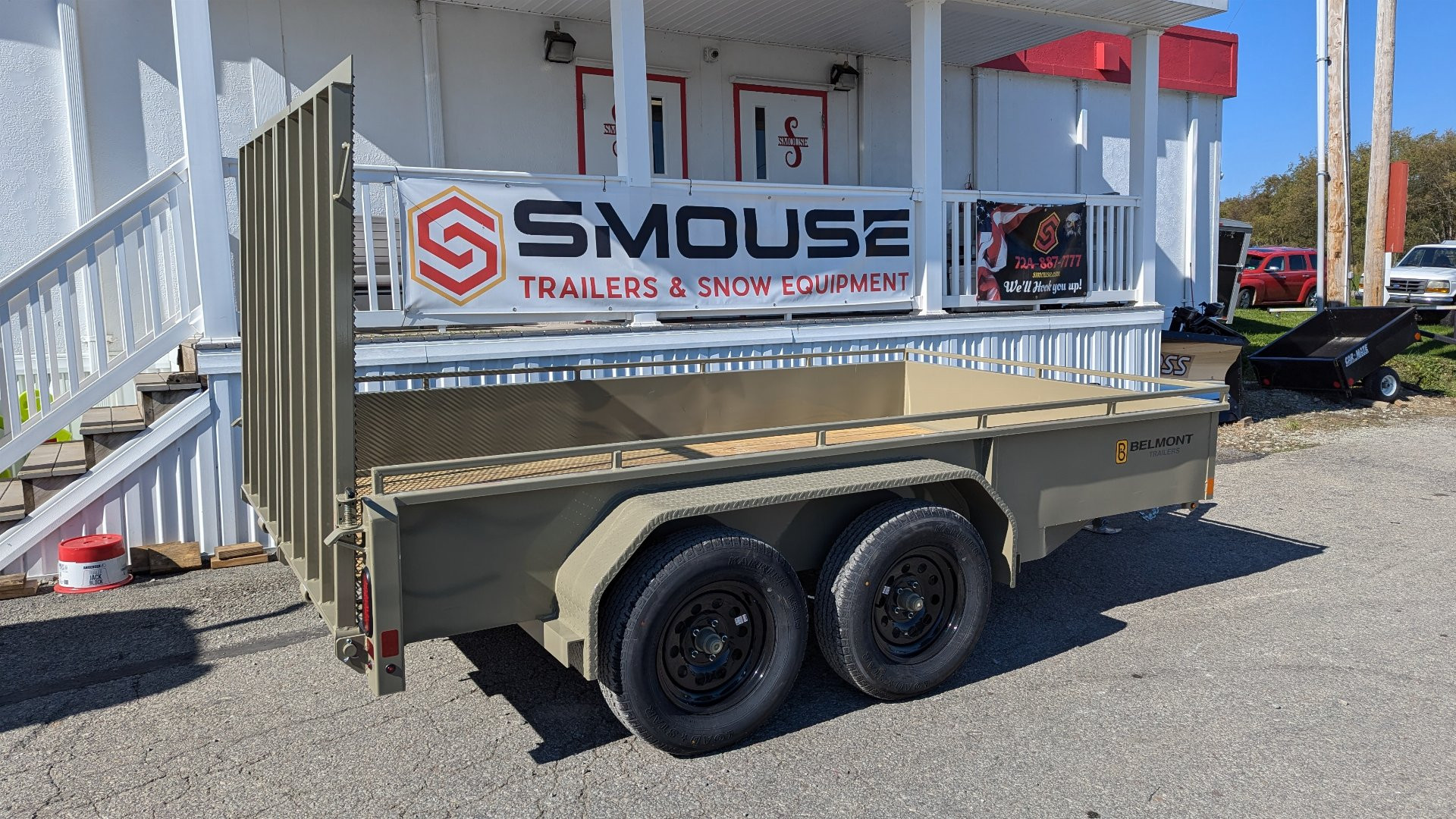 New 2025 Belmont 7x12 Tandem Solid Side Utility Trailer
