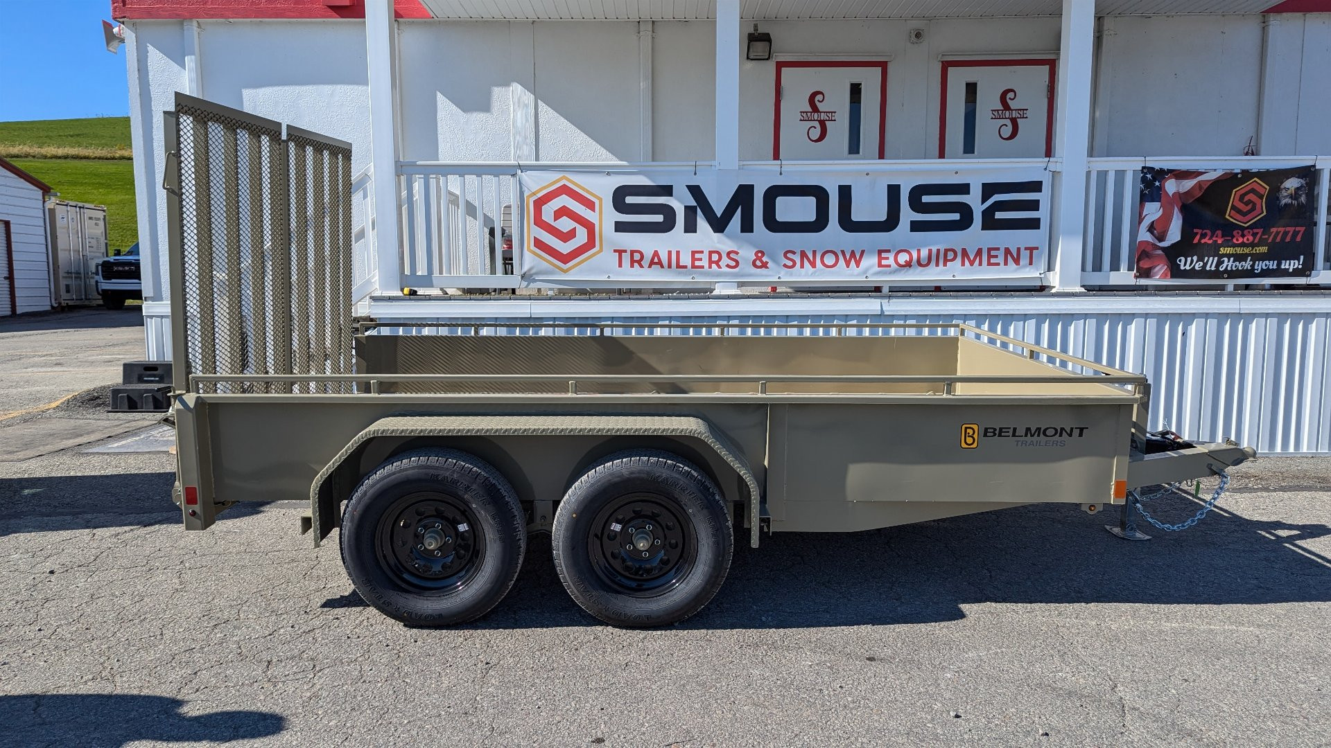 New 2025 Belmont 7x12 Tandem Solid Side Utility Trailer