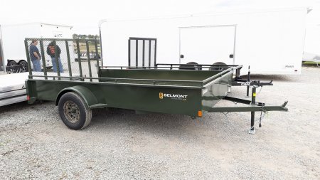 New 2025 Belmont 7x12 Solid Side Utility Trailer (CAMO WHEELS!!!)
