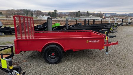 New 2025 Belmont 6x10 Solid Side Utility Trailer w/ Lay Flat Gate