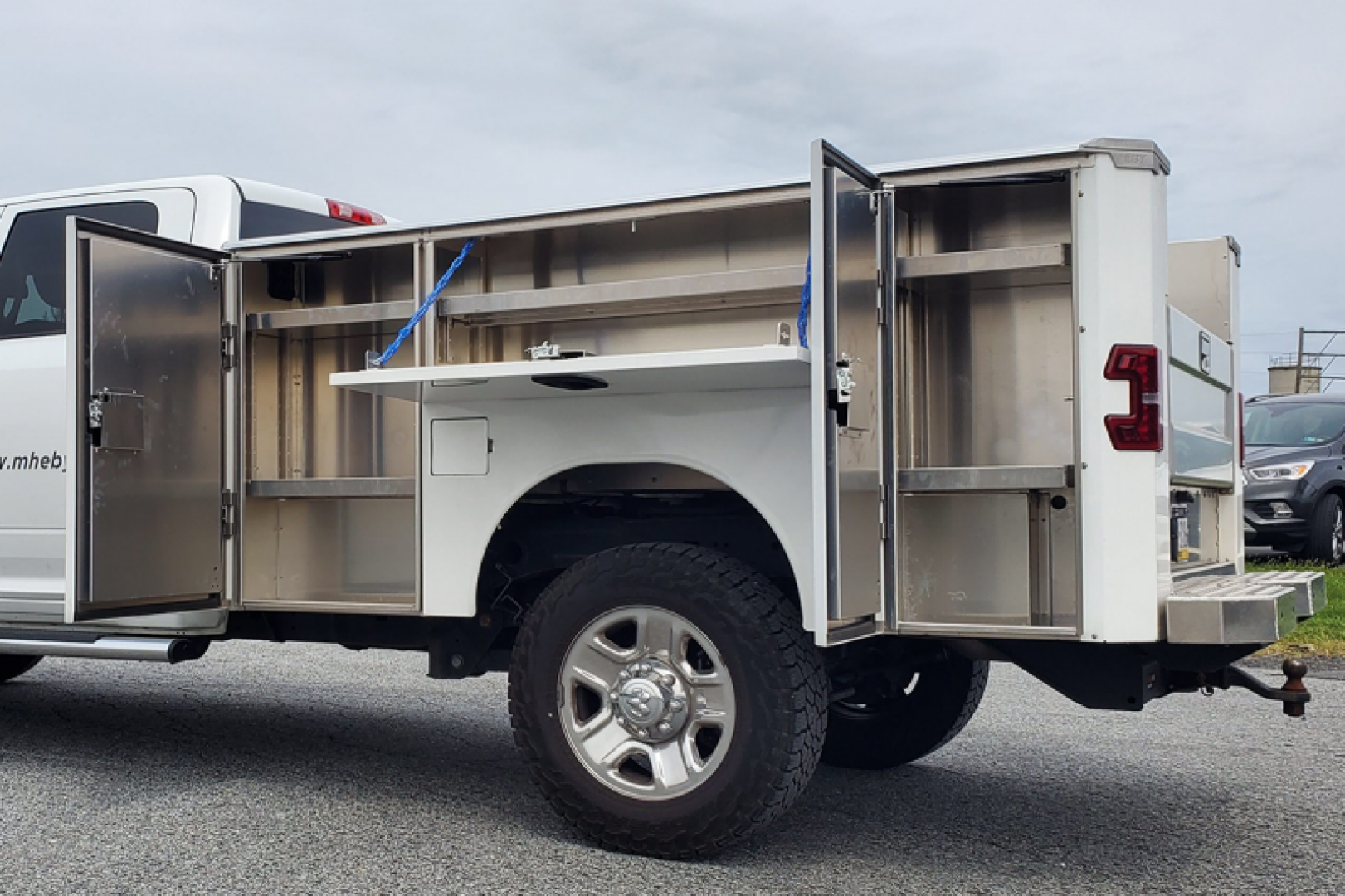 New 2024 EBY "RENEGADE" 8.5' x 81" Wide Single Rear Wheel Aluminum Utility/Service Body