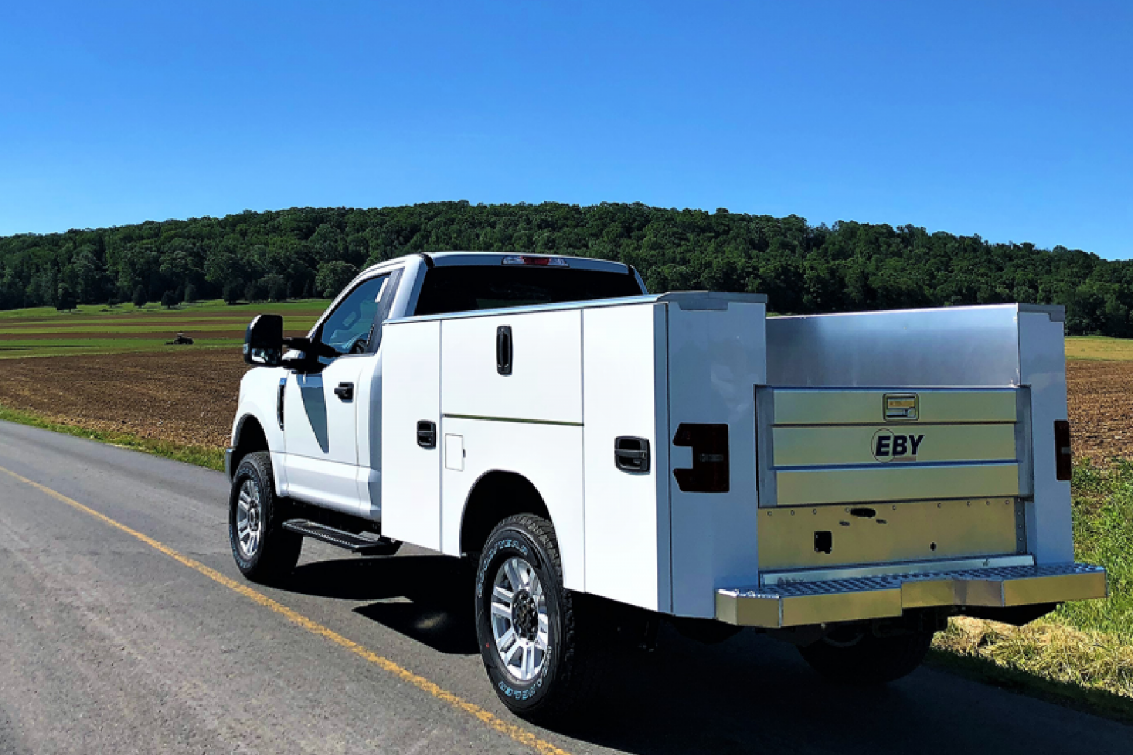 New 2024 EBY "RENEGADE" 8.5' x 81" Wide Single Rear Wheel Aluminum Utility/Service Body