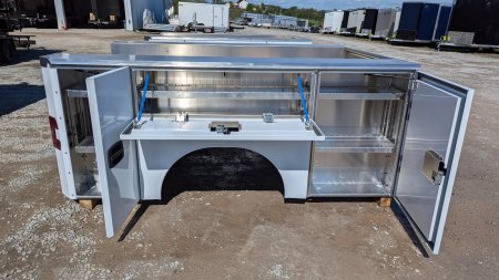 New 2024 EBY "RENEGADE" 8.5' x 81" Wide Single Rear Wheel Aluminum Utility/Service Body