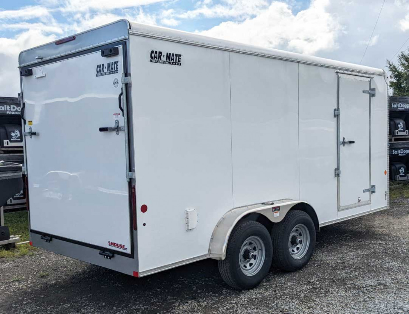 New 2025 Car Mate 7x16 HD Custom Cargo Trailer w/ Ramp Door (9990# GVW)
