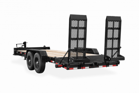 New 2025 CAM Superline 17+3 HD "BEAST" Lo Pro Equipment Hauler w/ Self Cleaning Beavertail, 5' Spring Assist Ramps (PRICE DROP!!)