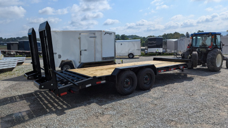 New 2025 CAM Superline 17+3 HD "BEAST" Lo Pro Equipment Hauler w/ Self Cleaning Beavertail, 5' Spring Assist Ramps (PRICE DROP!!)