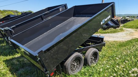 New 2025 BWise 6x10 Deckover Dump Trailer w/ One Piece Gate (7K GVW)