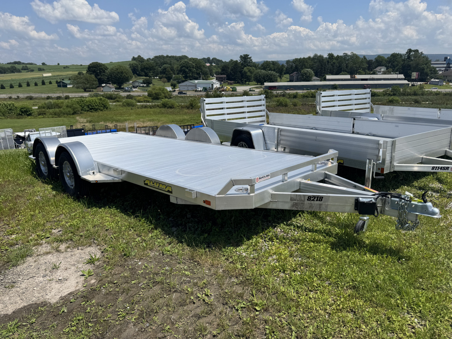 New 2025 Aluma 6'10" x 18' Utility Trailer w/ Dove Tail & Underbody Ramps (LEFTOVER PRICING!!!)