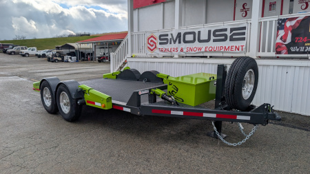 New 2026 "FlatTrak" by Belmont 7x14 HD Lay Flat Tilt Equipment Hauler w/ Hyd Jack!!!