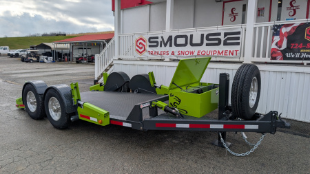 New 2026 "FlatTrak" by Belmont 7x14 HD Lay Flat Tilt Equipment Hauler w/ Hyd Jack!!!