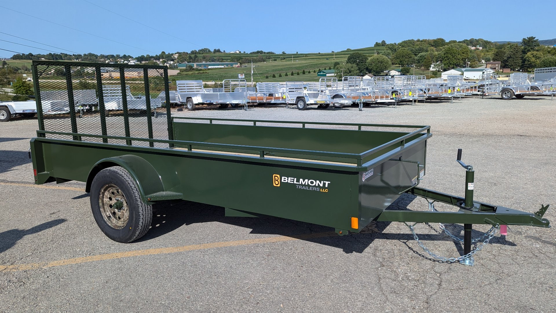 New 2024 Belmont 6x12 Solid Side Utility Trailer w/ Lay Flat Gate ***CAMO WHEELS*** (2024!!! LEFTOVER PRICING!!!)