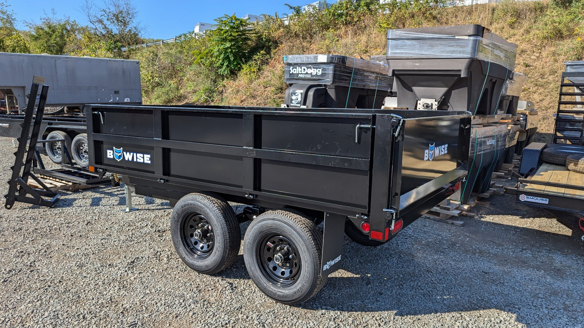 New 2025 BWise 6x10 Deckover Dump Trailer w/ Drop Sides!!!