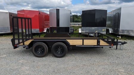 New 2025 CAM Superline 7x14 Tandem Utility Trailer w/ Spring Assist Gate