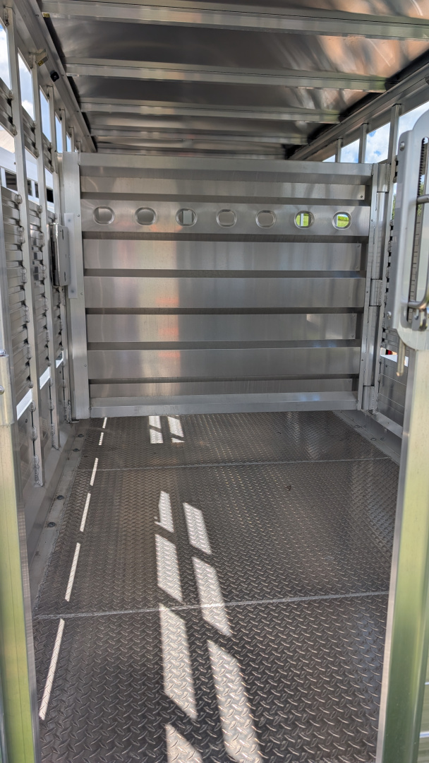 New 2024 EBY Maverick LS 16' Bumper Pull Aluminum Stock Trailer (6'6" H)