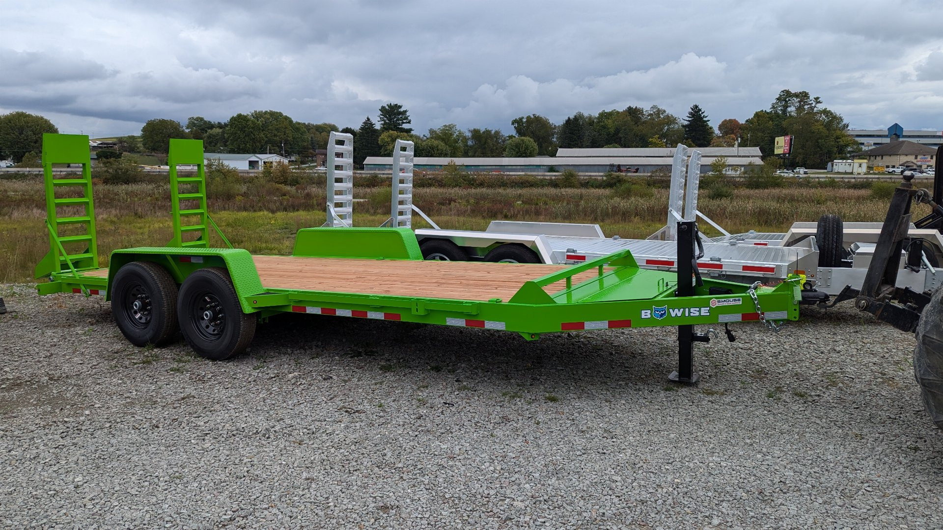 New 2025 BWise 18' HD Lo Pro Equipment Hauler w/ 5' Ladder Ramps