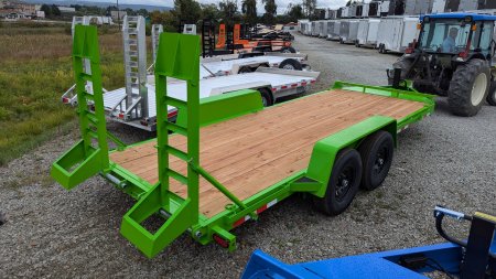 New 2025 BWise 18' HD Lo Pro Equipment Hauler w/ 5' Ladder Ramps