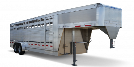 New 2024 EBY Maverick "Freedom" 20' Gooseneck Aluminum Stock Trailer