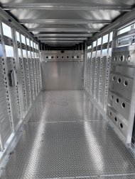 New 2024 EBY Maverick "Freedom" 20' Gooseneck Aluminum Stock Trailer