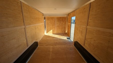 New 2025 Homesteader 8.5 x 18 HD Champion Contractor Trailer w/ Barn Doors & Ladder Racks