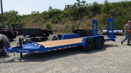 New 2025 BWise 20' HD Lo Pro Equipment Hauler w/ 5' Ladder Ramps