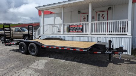 New 2025 CAM Superline 20' Channel Equipment Hauler w/ Drive Over Fenders & Dove Tail