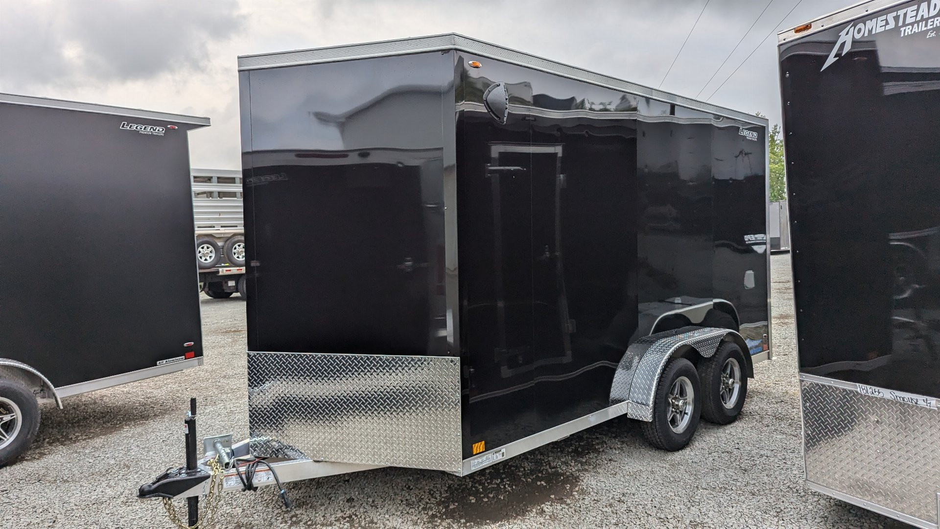 New 2025 Legend 7.5 x 14 + 2' V Thunder V-Nose Enclosed Cargo Trailer w/ Ramp (84" INSIDE!!!)(PRICE DROP!!)