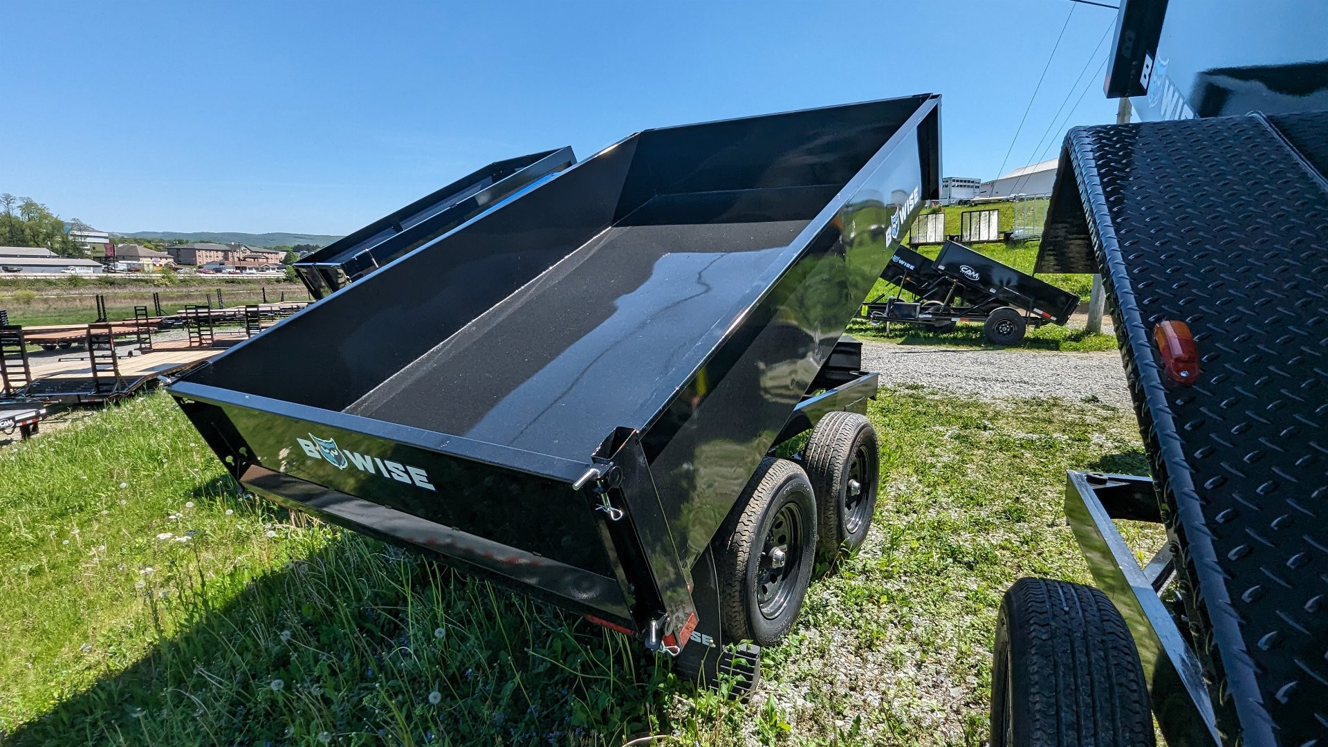 New 2025 BWise 6x10 Deckover Dump Trailer w/ One Piece Gate