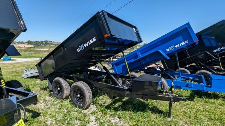 New 2025 BWise 6x10 Deckover Dump Trailer w/ One Piece Gate