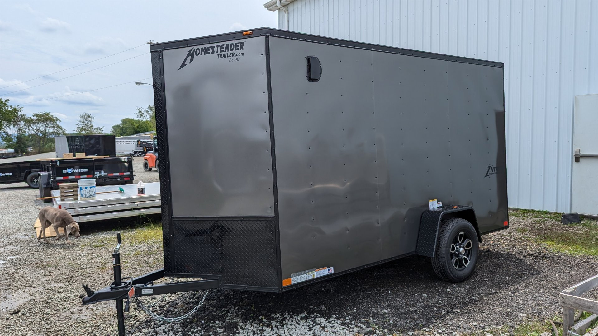 New 2025 Homesteader 6x12 Intrepid V-Nose Cargo Trailer w/ Ramp Door (.080 POLYCOR EXTERIOR!!!)