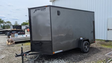 New 2025 Homesteader 6x12 Intrepid V-Nose Cargo Trailer w/ Ramp Door (.080 POLYCOR EXTERIOR!!!)