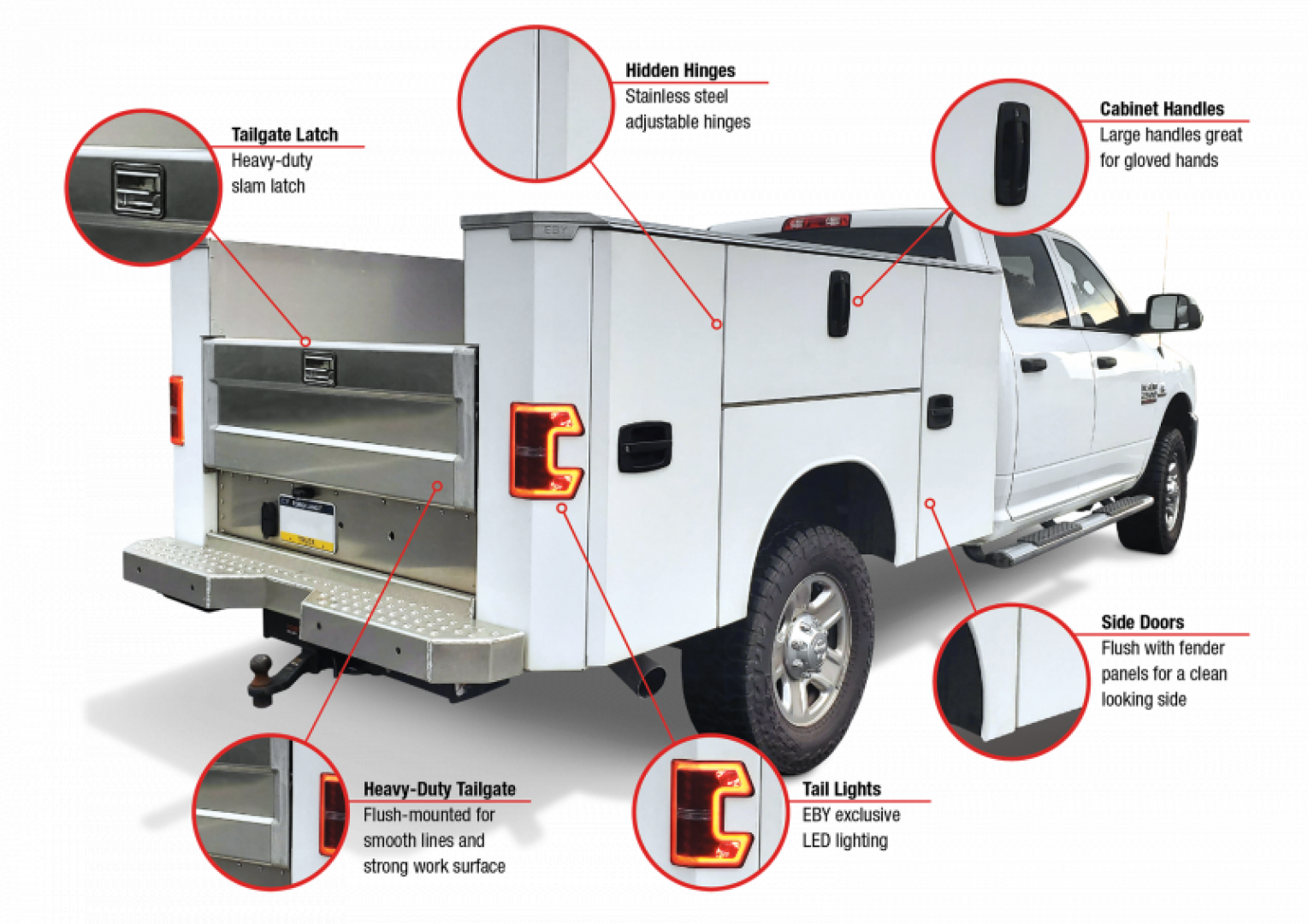 New EBY "RENEGADE" 9'3" x 96" Wide DW Aluminum Utility/Service Body