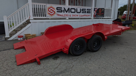 New 2024 BWise 18' Diamond Deck Hydraulic POWER Tilt Car Hauler