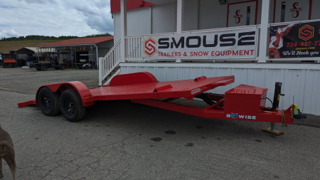New 2024 BWise 18' Diamond Deck Hydraulic POWER Tilt Car Hauler