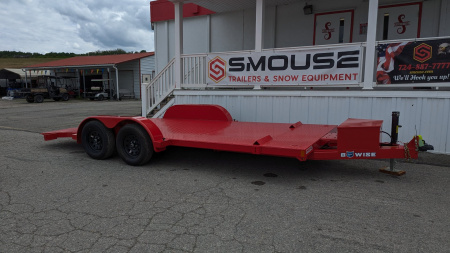 New 2024 BWise 18' Diamond Deck Hydraulic POWER Tilt Car Hauler