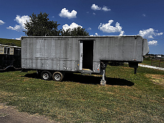 Used USED Utilimaster 26' (18 +8) Gooseneck Aluminum Cargo Trailer w/ Rear Passage Door