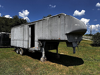 Used USED Utilimaster 26' (18 +8) Gooseneck Aluminum Cargo Trailer w/ Rear Passage Door