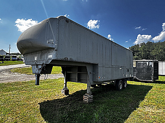 Used USED Utilimaster 26' (18 +8) Gooseneck Aluminum Cargo Trailer w/ Rear Passage Door