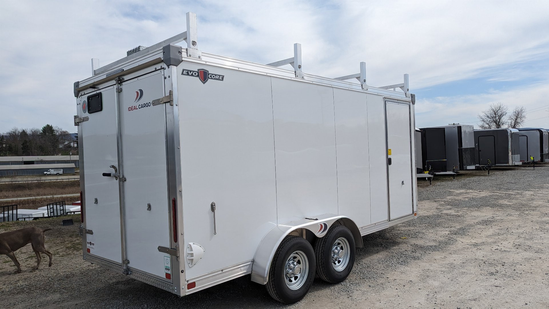 New 2024 Ideal Cargo 7x16 Evocore V-Nose Contractor Cargo w/Barn Doors