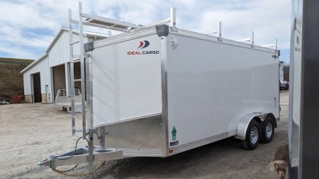 New 2024 Ideal Cargo 7x16 Evocore V-Nose Contractor Cargo w/Barn Doors