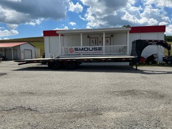New 2024 Belmont 32' Gooseneck Deckover w/ 12' Hydraulic Dove Tail