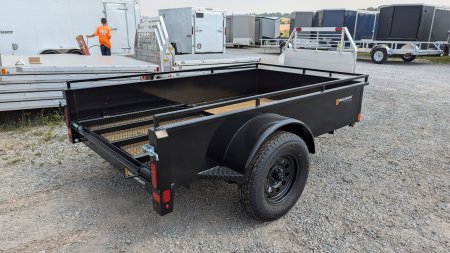 New 2024 Belmont 5x8 Solid Side Utility Trailer w/ Lay Flat Gate