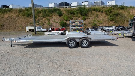 New 2025 Aluma 8x22 HD Utility / Car Hauler w/ Underbody Ramps & Drive-Over Fenders