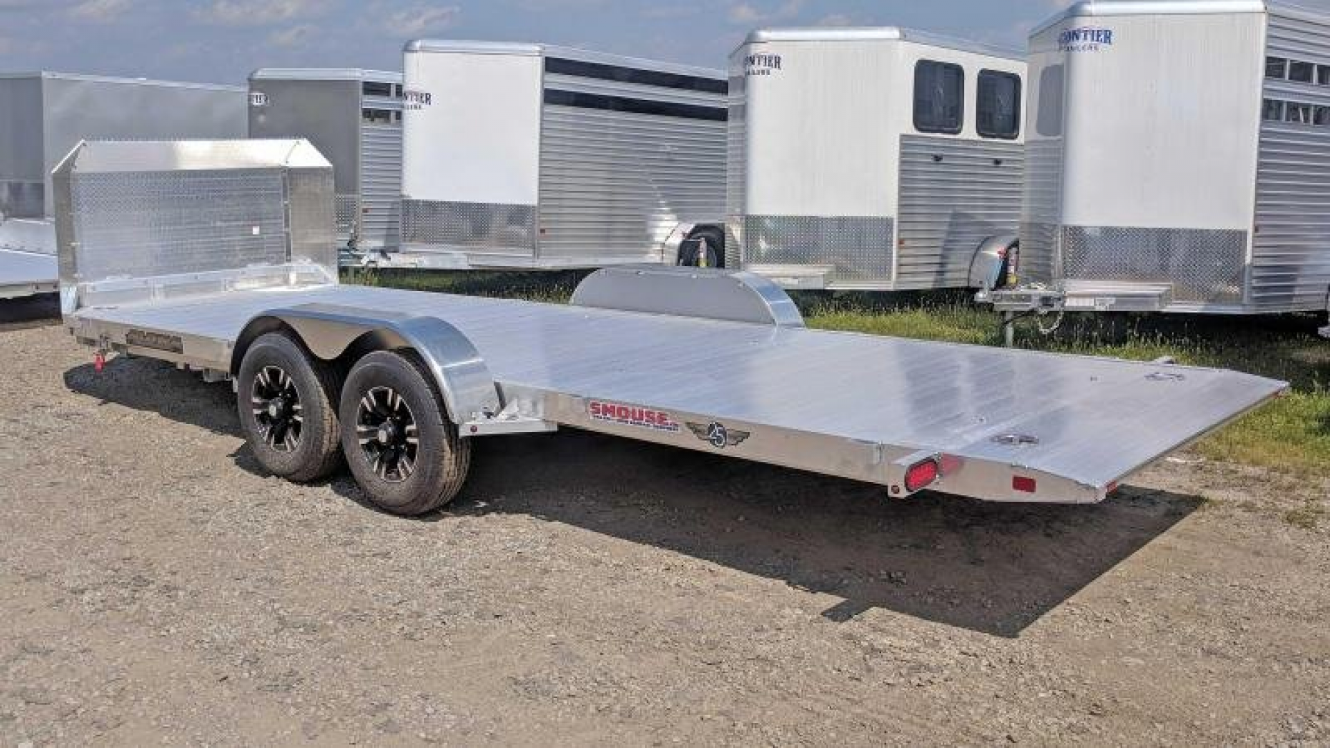 New 2026 Aluma 20' "Executive" Tilt Car Hauler w/ 20" Stationary + 20' Tilt - POWER UP / POWER DOWN!