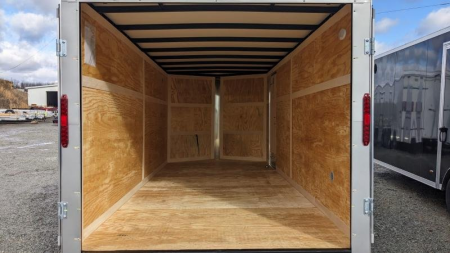 New 2025 Homesteader 7x16 Intrepid V-Nose Cargo Trailer w/ Barn Doors