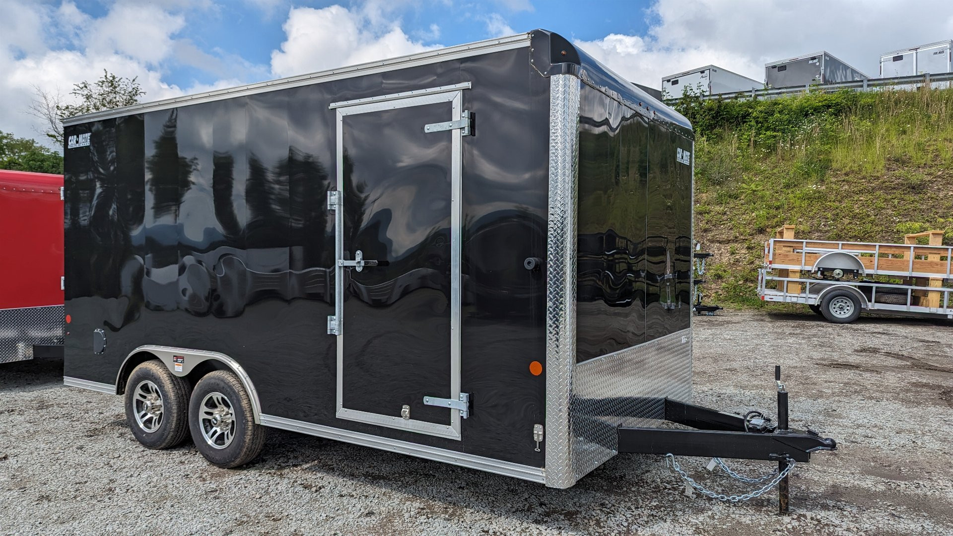 New 2024 Car Mate 8.5 x 16 HD Custom Cargo Trailer w/ Ramp Door