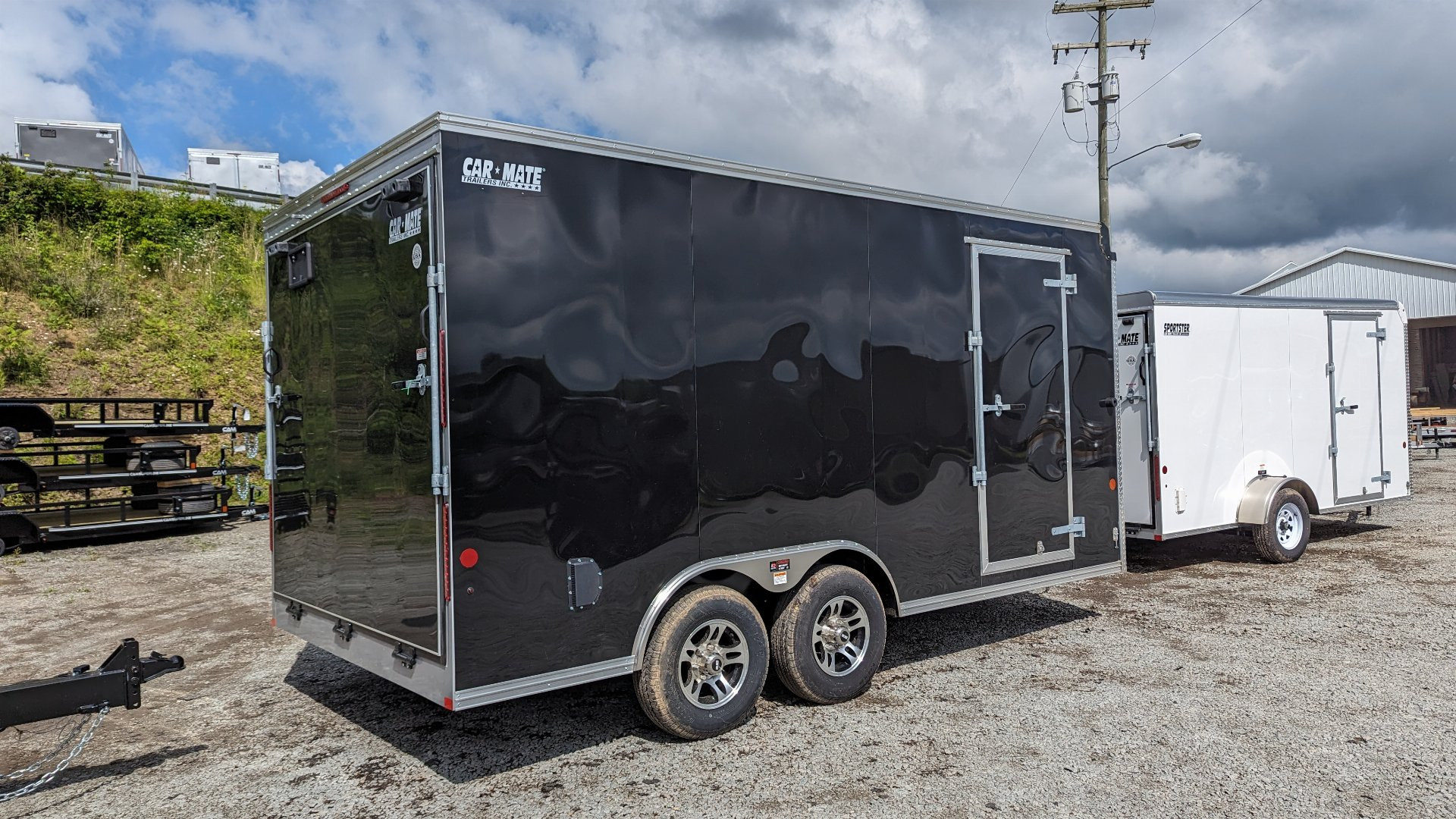 New 2024 Car Mate 8.5 x 16 HD Custom Cargo Trailer w/ Ramp Door