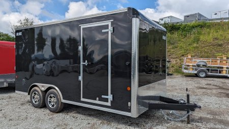 New 2024 Car Mate 8.5 x 16 HD Custom Cargo Trailer w/ Ramp Door