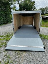 New 2024 Car Mate 8.5 x 16 HD Custom Cargo Trailer w/ Ramp Door