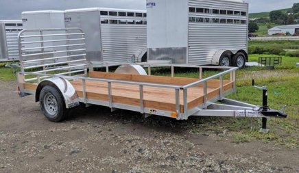 New 2025 Legend 6x12 Open Aluminum Low Wood Side Trailer